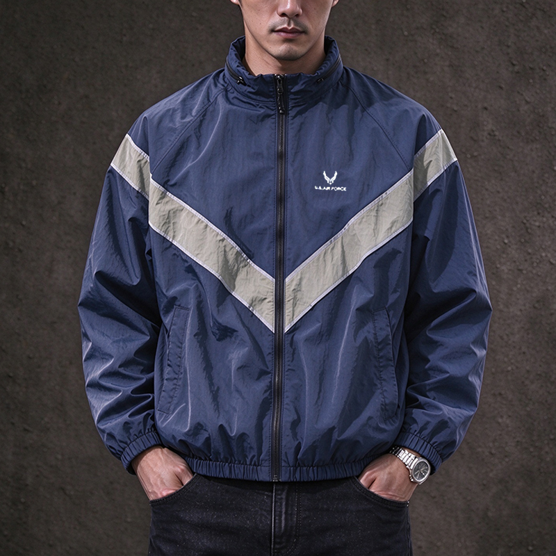 Vintage Windbreaker Nylon - جاكيت رجالي عسكري من نايلون سريع