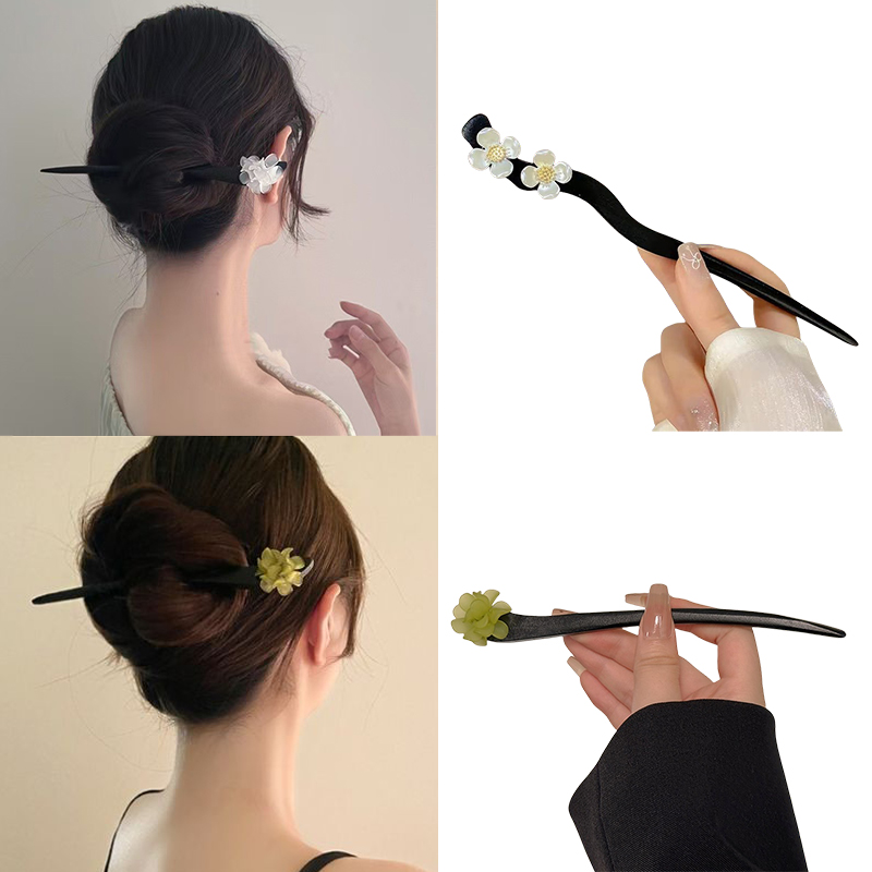 Vintage Fashion Online - خمر النمط الصيني زهرة خشبية الشعر
