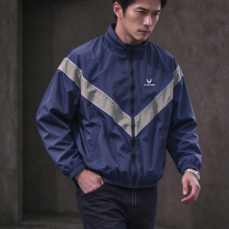 جاكيت رجالي عسكري من نايلون سر - مراجعة Vintage Windbreaker Nylon وسعره